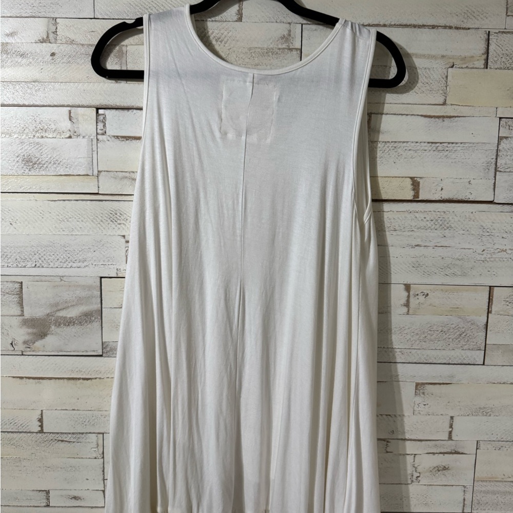 A RARE BIRD White Asymmetrical Ruffled Tunic - Picture 2 of 3